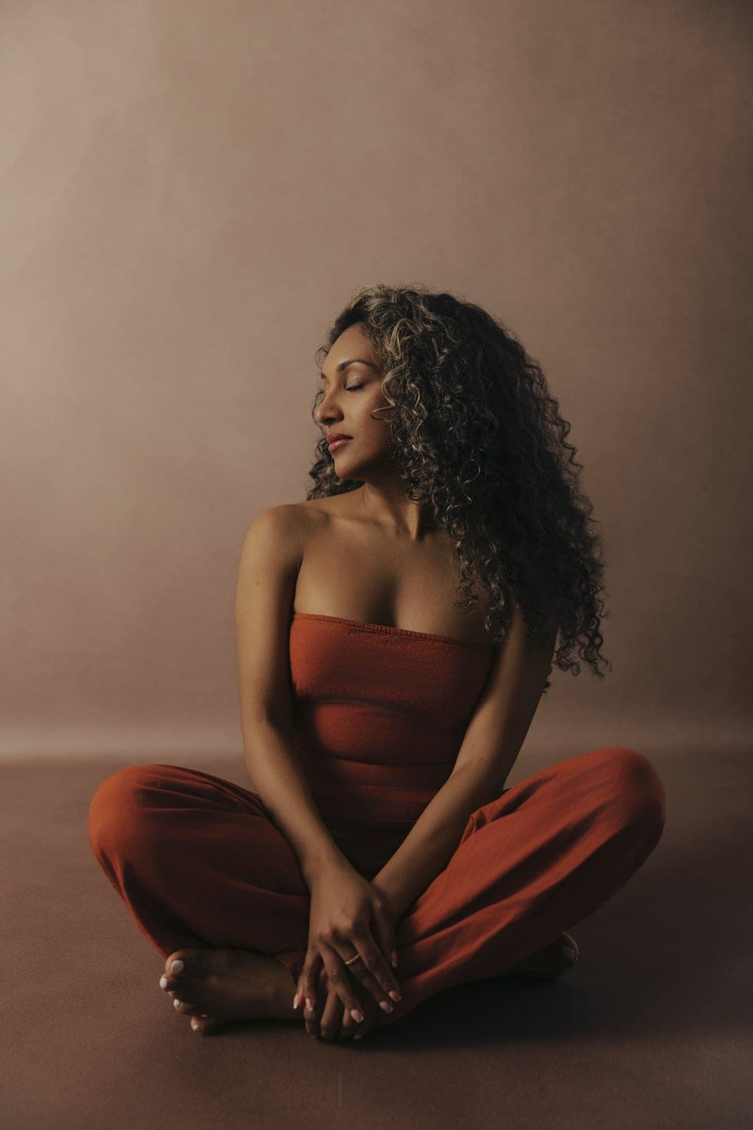 A woman photographed at Body & Soul Studios, London.